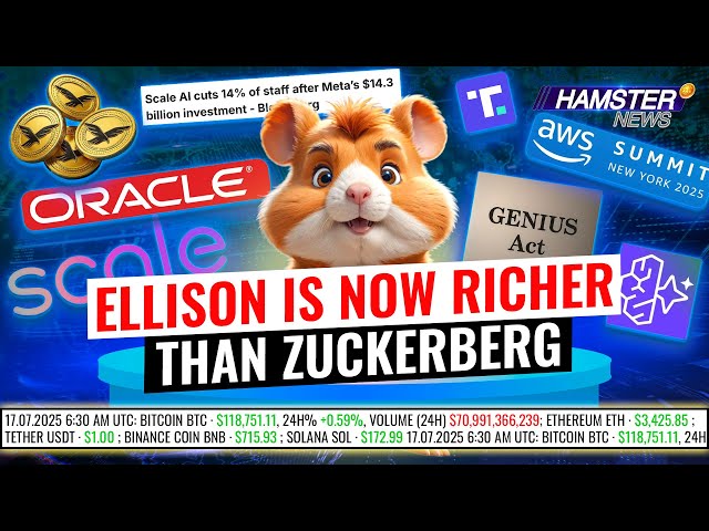 WLFI token wins vote, Scale AI cuts jobs post-Meta, Amazon invests $100M in AI ⚡️ Hamster News