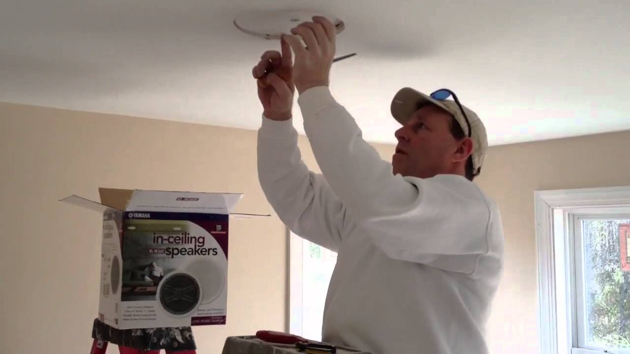 How To Install Speakers In Your Ceiling - YouTube wiring downlights diagram 