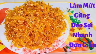 Cách Làm Mứt Gừng Dẻo Ngon Đơn Giản Nhất / Mứt Tết/ hvmd 221