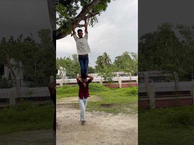 গাছের ডাল ধরার নিন্জা টেকনিক😃 #ytshorts #foryou #stunt #shots #reels #viralvideo #rs_yasin_raj