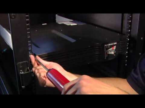 How to: Mount a UPS System in a Rack Enclosure with 4-Post mounting rails - Tripp Lite tutorial