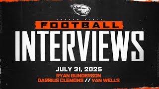 Oregon State Football Interviews: July 31, 2025