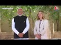 PM Modi Meet Giorgia Meloni: PM मोदी ने Italy के प्रधानमंत्री मेलोनी से की मुलाकात | G-7 Summit  - 01:20 min - News - Video