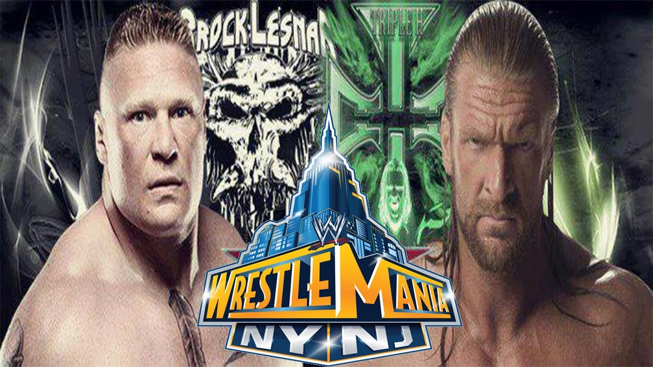 Wwe Wrestlemania 29 Triple H Vs Brock Lesnar Full Match Hd Youtube