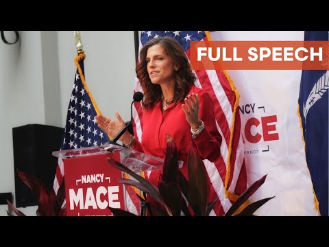 screenshot of youtube video titled FULL SPEECH | Congresswoman Nancy Mace Launches Gubernatorial Bid