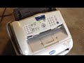 How to do a printing test on a Brother Intellifax 2820