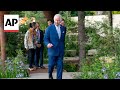 UK King Charles and Queen Camilla tour Chelsea Flower Show