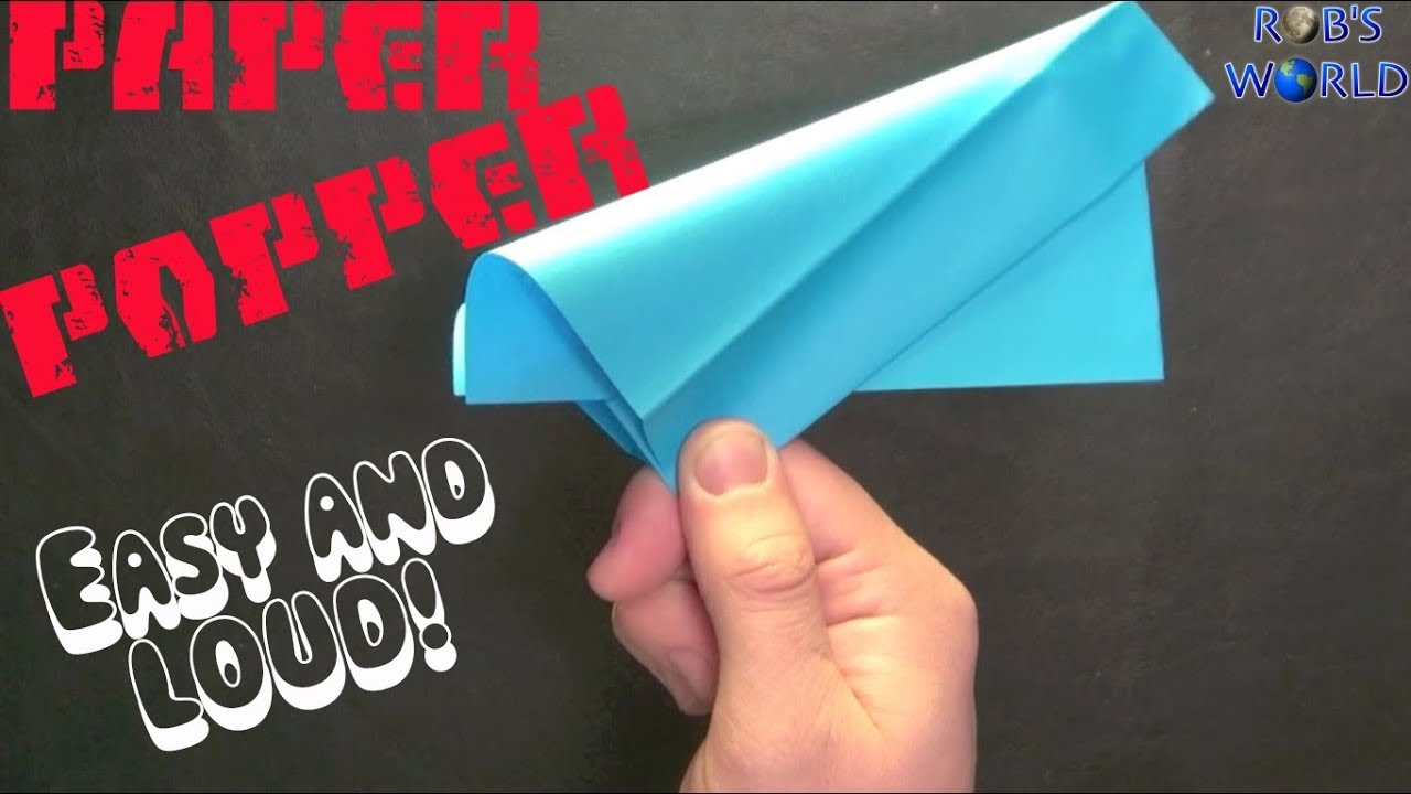  How To Make A Paper Popper Easy And Loud YouTube