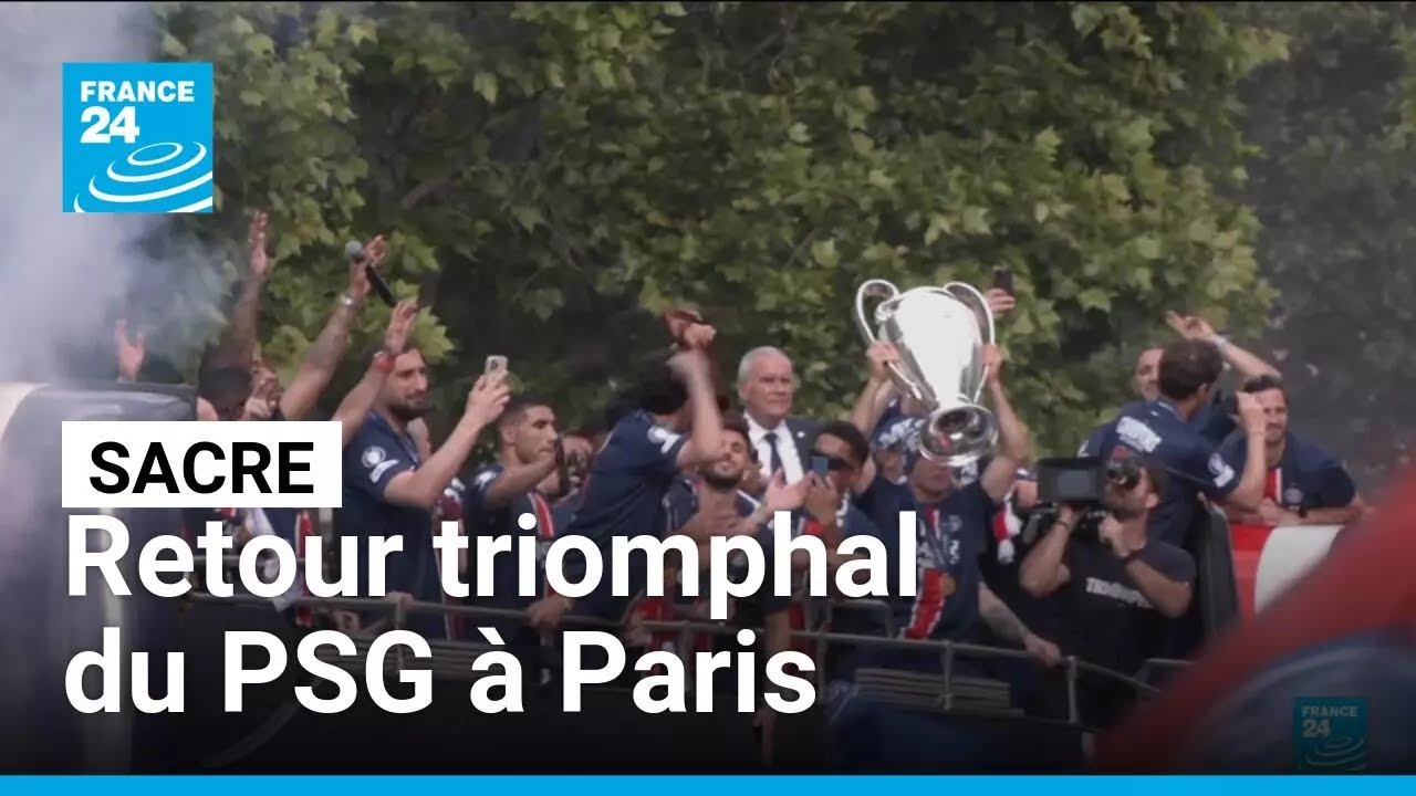 Le PSG rentre en héros après sa victoire en Ligue des champions • FRANCE 24