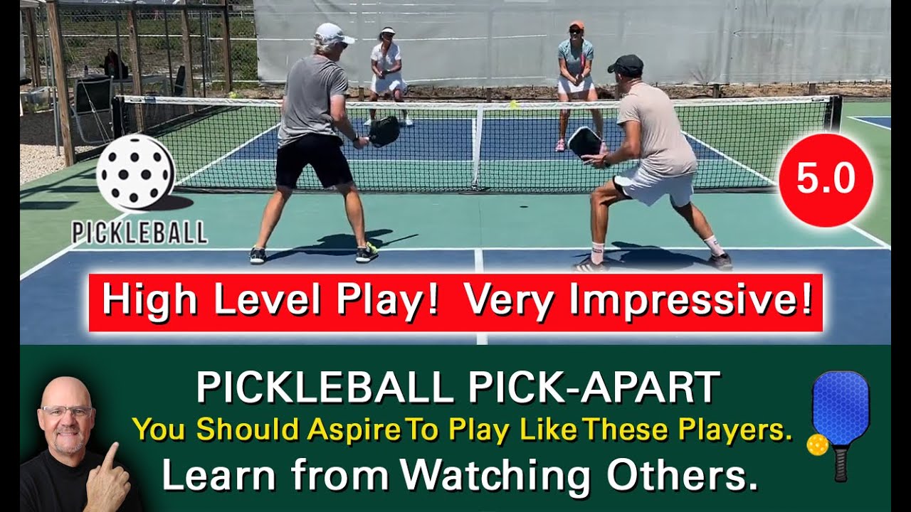 Pickleball! Excellent, High Level Play You Should Try To Copy! Learn By Watching Others!