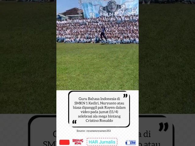 Keren, Pak Guru Selebrasi ala Ronaldo di depan murid²