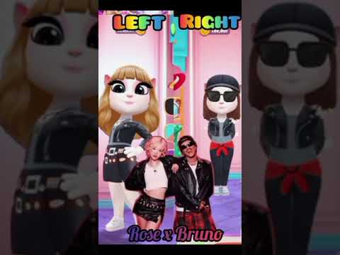 Rose x Bruno Mars left or right  my Talking Angela 2 🌟 ATP #mytalkingangela2 #Rose #Bruno #Mars 💕