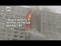 1 dead, 8 taken to hospitals in Chicago high-rise fire - 00:51 min - News - Video