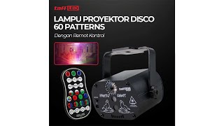 Pratinjau video produk TaffLED Lampu Proyektor Disco USB 60 Patterns 240V with Remote Control - M-RGB-61