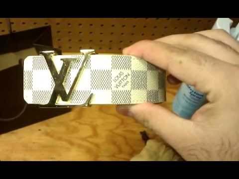Louis Vuitton Damier Azur Belt Unboxing - YouTube