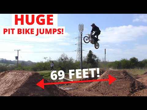 RIDING THE BIGGEST PITBIKE JUMPS IN THE UK WITH GRAEME IRWIN!