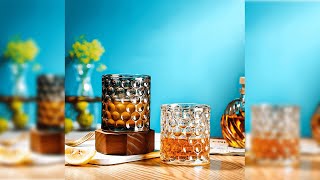 Pratinjau video produk One Two Cups Gelas Whisky Hologram Bubble Rock Glass 290ml - YJ0908