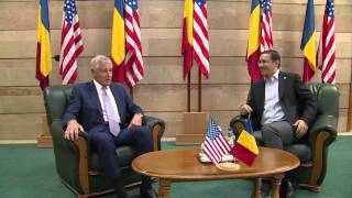Primul-ministru Victor Ponta s-a întalnit cu Chuck Hagel, Secretarul  Apărării SUA, Șeful Pentagonului