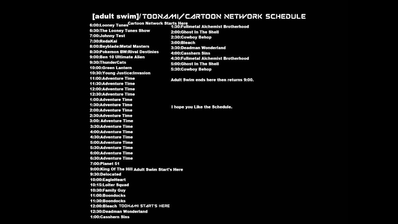 List Of Programs Broadcast By Adult Swim 60