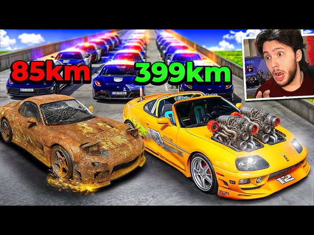 A cada BATIDA meu CARRO FICA MAIS RAPIDO NO GTA 5 RP!!
