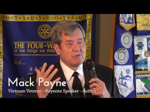 Mack Payne, keynote speaker, author and Vietnam Veteran