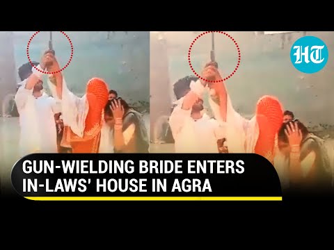 Viral video: Agra bride opens fire in the air before entering in-laws' house; Cops begin probe