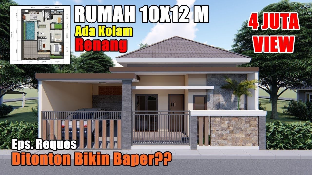 DESAIN RUMAH MINIMALIS DI LAHAN 6X12 M DENGAN TAMAN MUNGIL DIDALAM By Desain Rumah 36