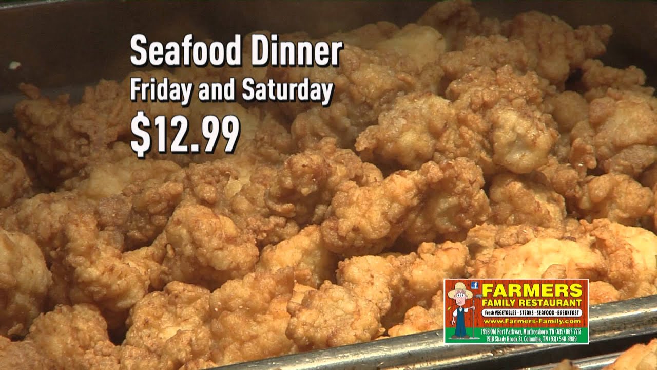 Farmers Family Restaurant Seafood Dinner - YouTube