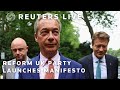 LIVE: Nigel Farages right-wing Reform UK Party launches its manifesto