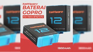 Pratinjau video produk Taffware Baterai Kamera Battery 1800mAh for GoPro 9/10/11/12 - AHDBT-901