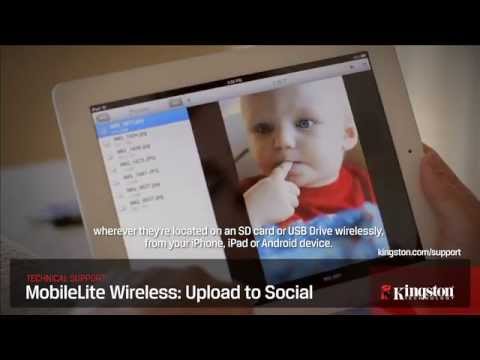 How do you upload to Social sites on a MobileLite Wireless?
