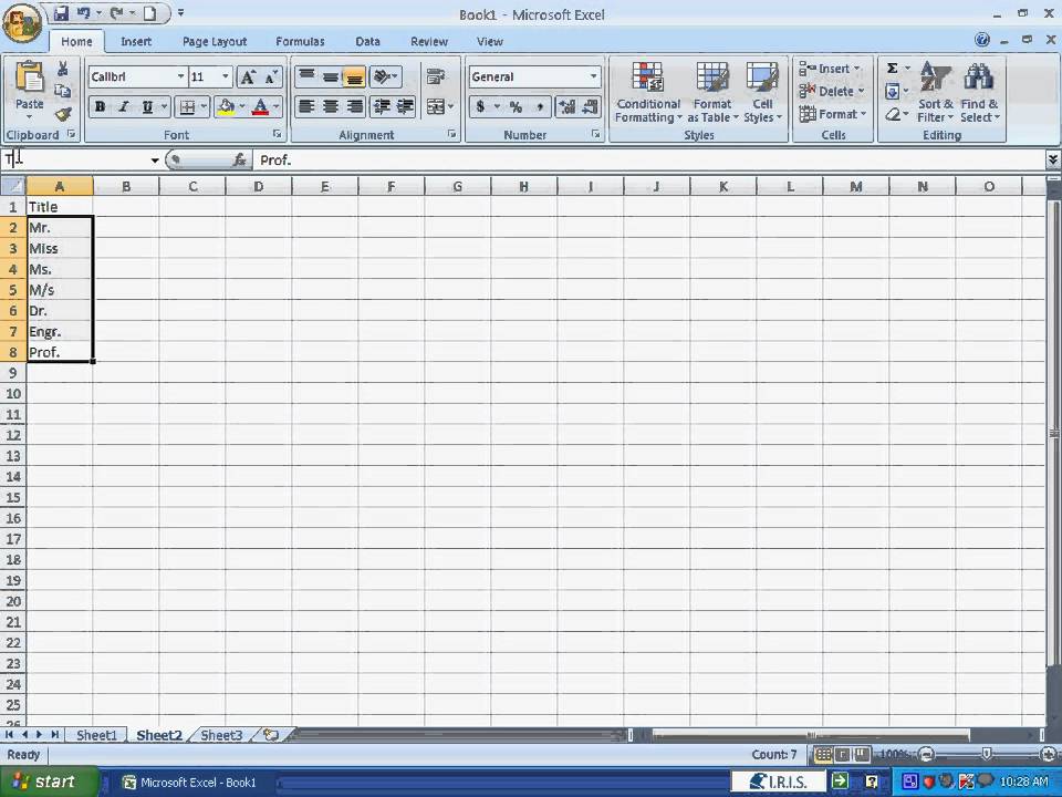 How to make pick up list In Excel in Urdu - YouTube