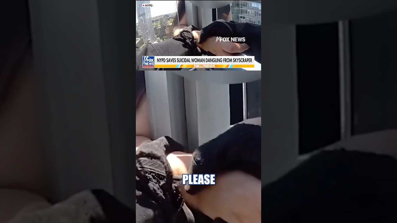SEE IT: NYPD saves woman dangling from skyscraper #foxnews #news #shorts #newyork