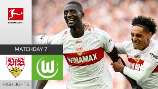 Guirassy is UNSTOPPABLE! | Stuttgart — Wolfsburg 3-1 | Highlights | Matchday 7 – Bundesliga 2023/24
