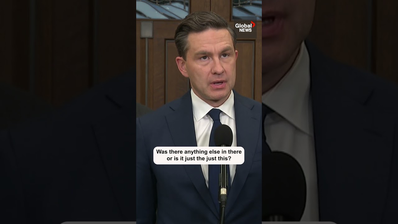 Poilievre quips with reporter about budget docs: "We’re going to have to go to the library"