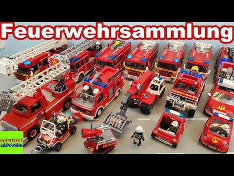 Playmobil Feuerwehr Fahrzeuge riesige Sammlung seratus1 unboxing