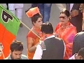 Heightened celebrations at BJP office in Delhi
