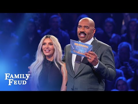 Kim & Kanye's INCREDIBLE Fast Money! | Celebrity Family Feud
