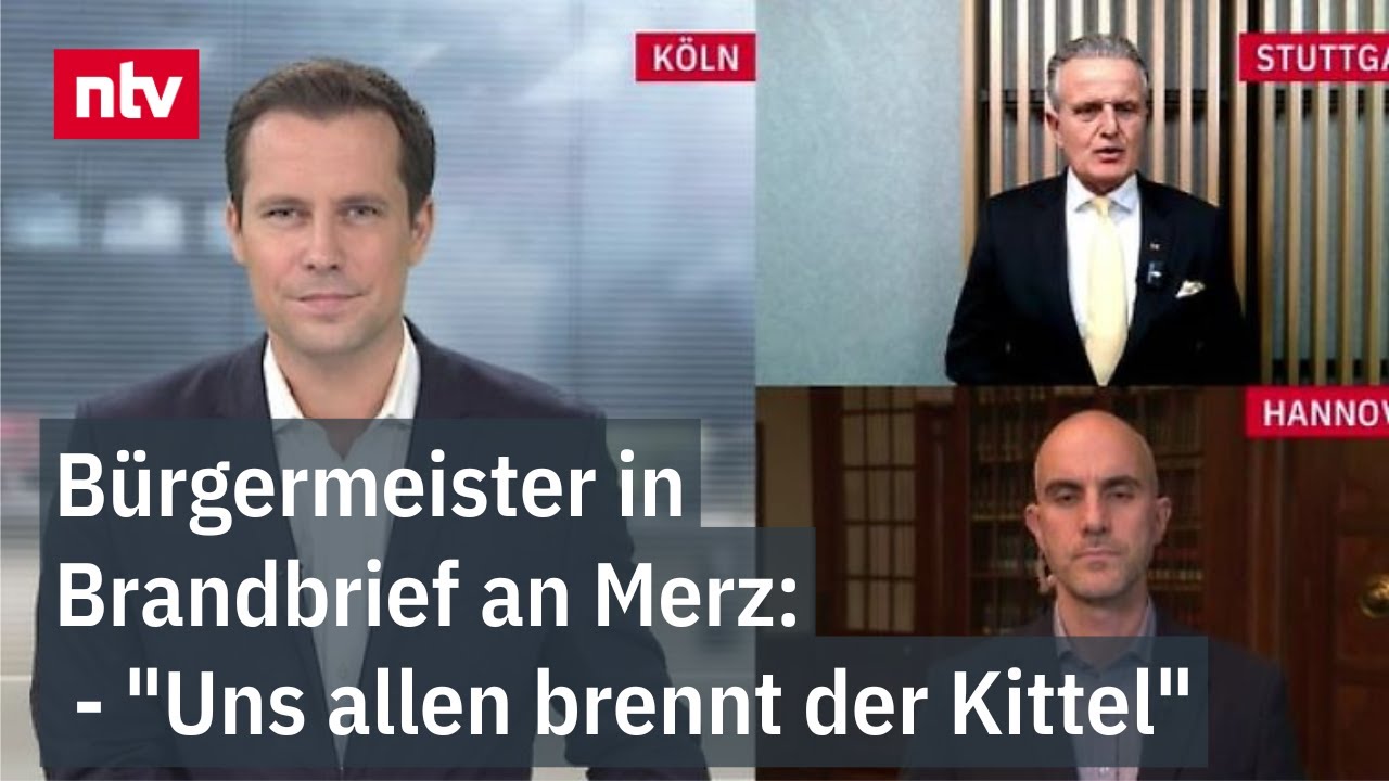 Brandbrief von Oberbürgermeistern an Merz - "Uns allen brennt der Kittel"