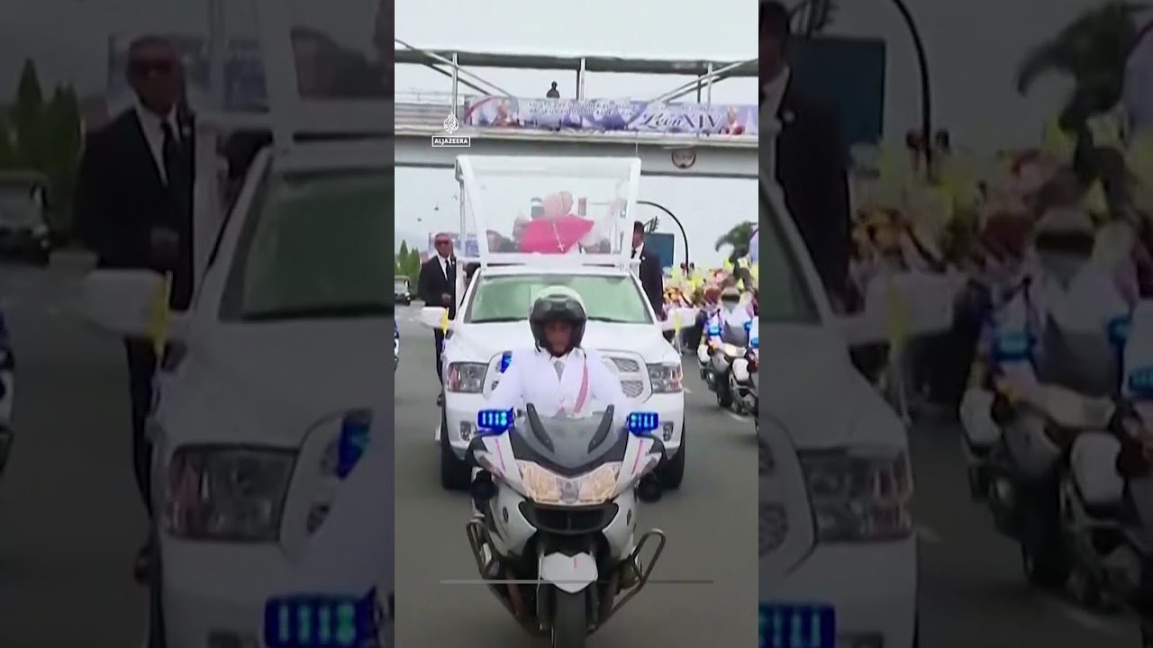 Pope greeted by crowds in Equatorial Guinea for final Africa stop | AJ shorts