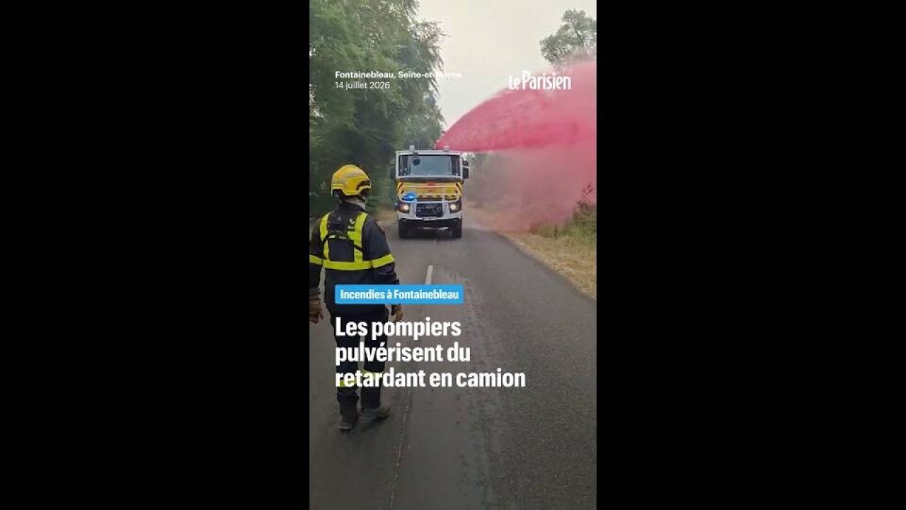 Incendie : les pompiers créent des « barrières de retardant » en camion