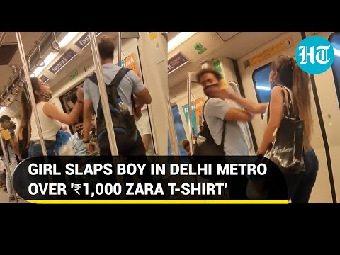 Viral video: Girl and boy fight over Rs 1,000 Zara T-shirt' in Delhi Metro- Watch