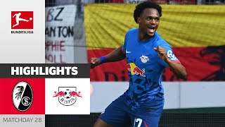 Openda-Masterclass at Leipzig Win! | SC Freiburg — RB Leipzig 1-4 | Highlights | MD 28 – Bundesliga