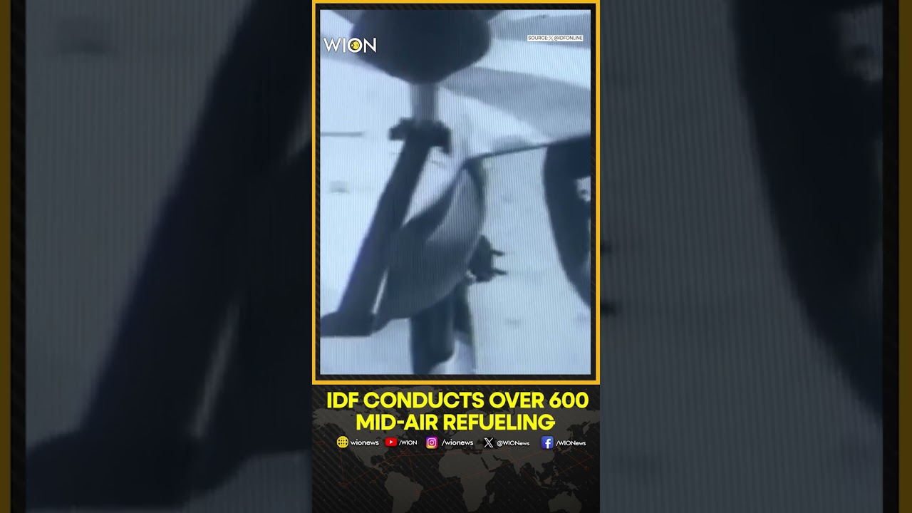 Israeli Forces Release Footage: Mid-Air Refueling Operations During Iran Strikes | WION Shorts