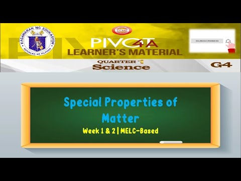 Upload mp3 to YouTube and audio cutter for SCIENCE 4 | SPECIAL PROPERTIES OF MATTER | WEEK 1 & 2 | QUARTER 1 | MELC-BASED download from Youtube