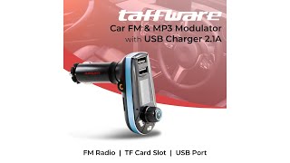 Pratinjau video produk Taffware Car FM MP3 Modulator with USB Charger 2.1A for Smartphone - 618C