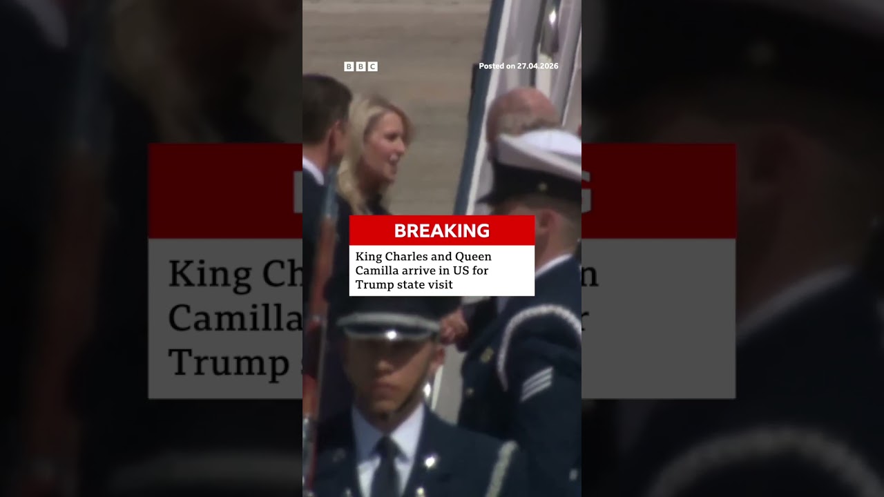 King Charles and Queen Camilla arrive in US for state visit. Royals BBCNews