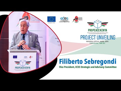 PRO PEACE KENYA launch - opening remarks Filiberto C. Sebregondi Vice President, ECES Strategic & Advisory Committee