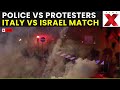 Italy vs Israel LIVE: Police, Protesters Clash During Palestine March Against Italy-Israel World Cup