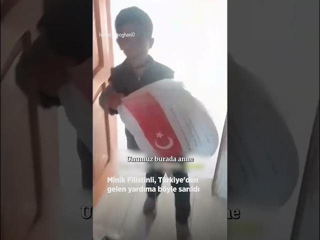 Minik Filistinli, Türkiye'den gelen yardıma böyle sarıldı